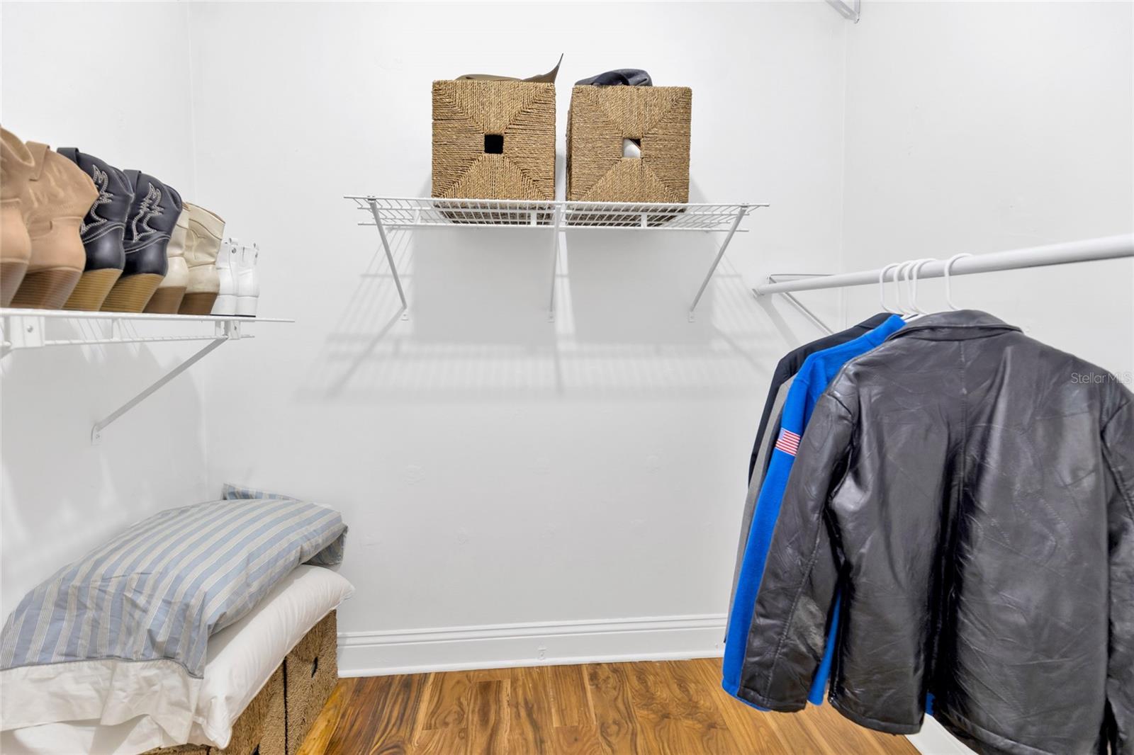 Spacious walk-in closets in the primary retreat!