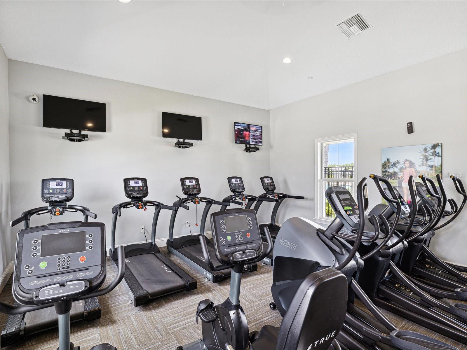 Indoor fitness room