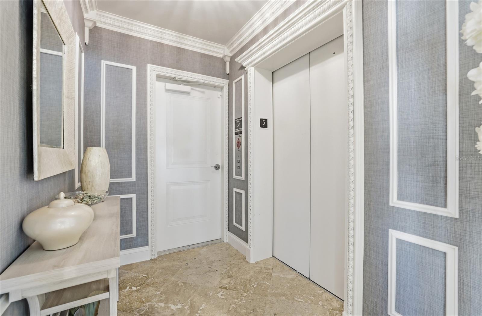 Unit's private entryway