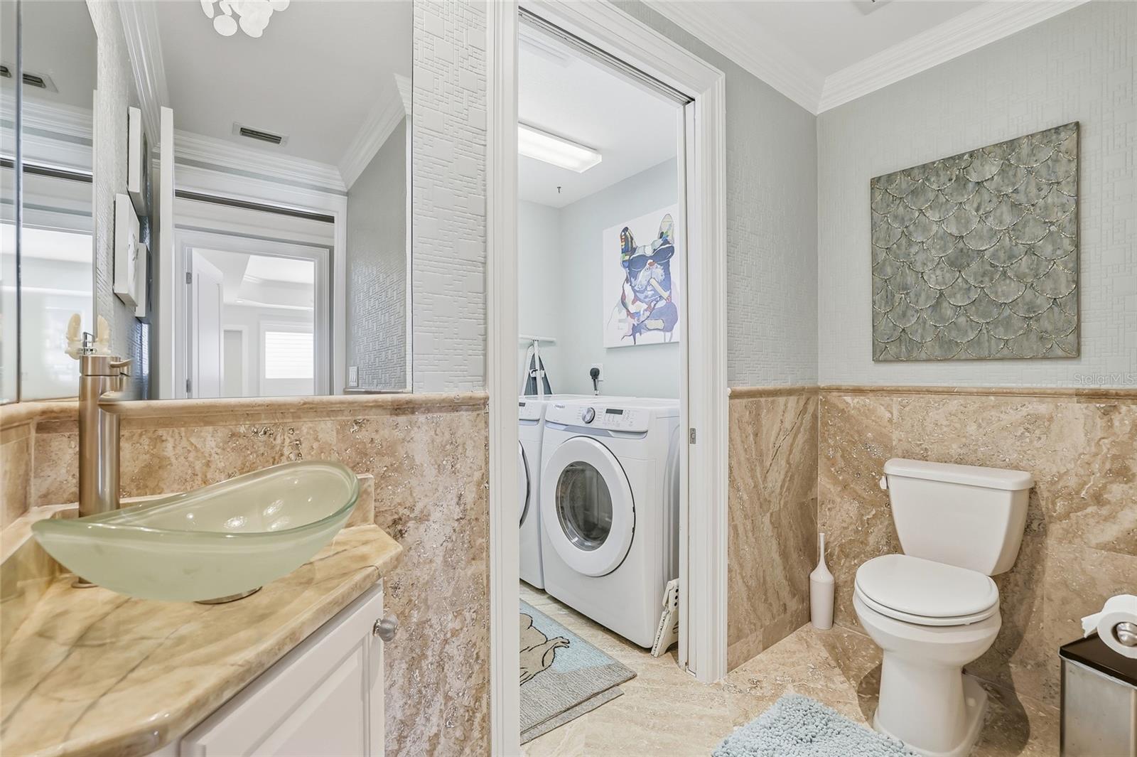 Laundry room and half bathroom