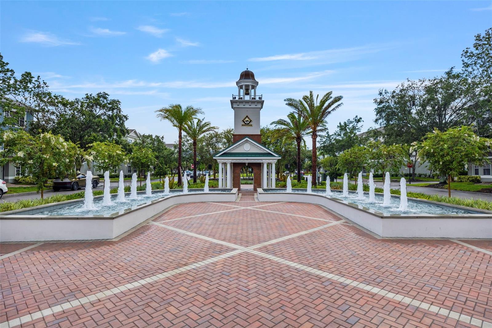 Westpark Village fountain area.