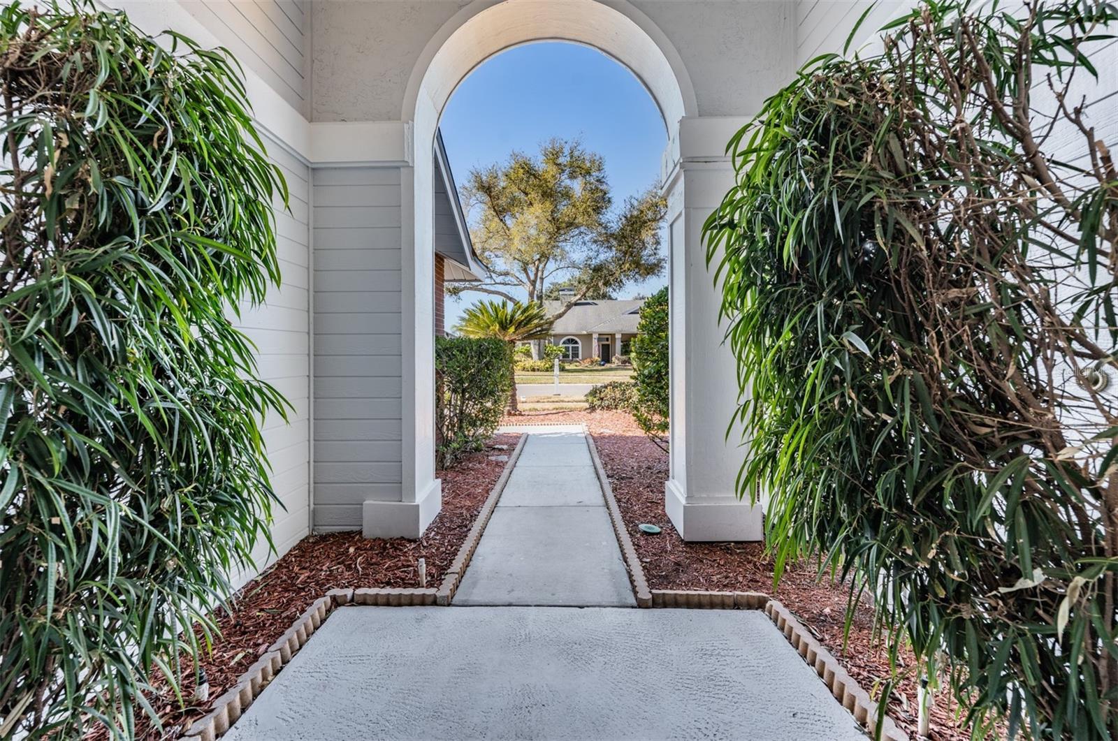 Arched entry welcomes you!