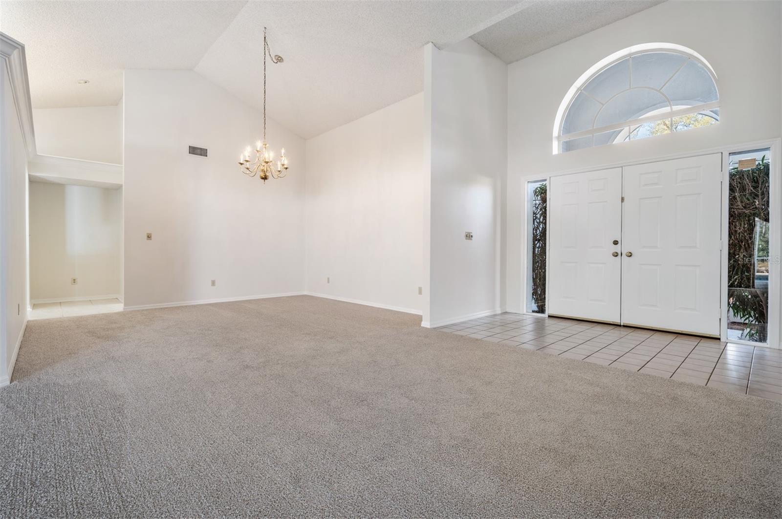 Double door entry with palladium window