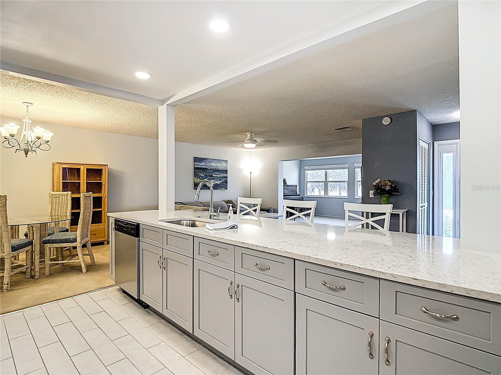 Kitchen - Dining Room - Living Room