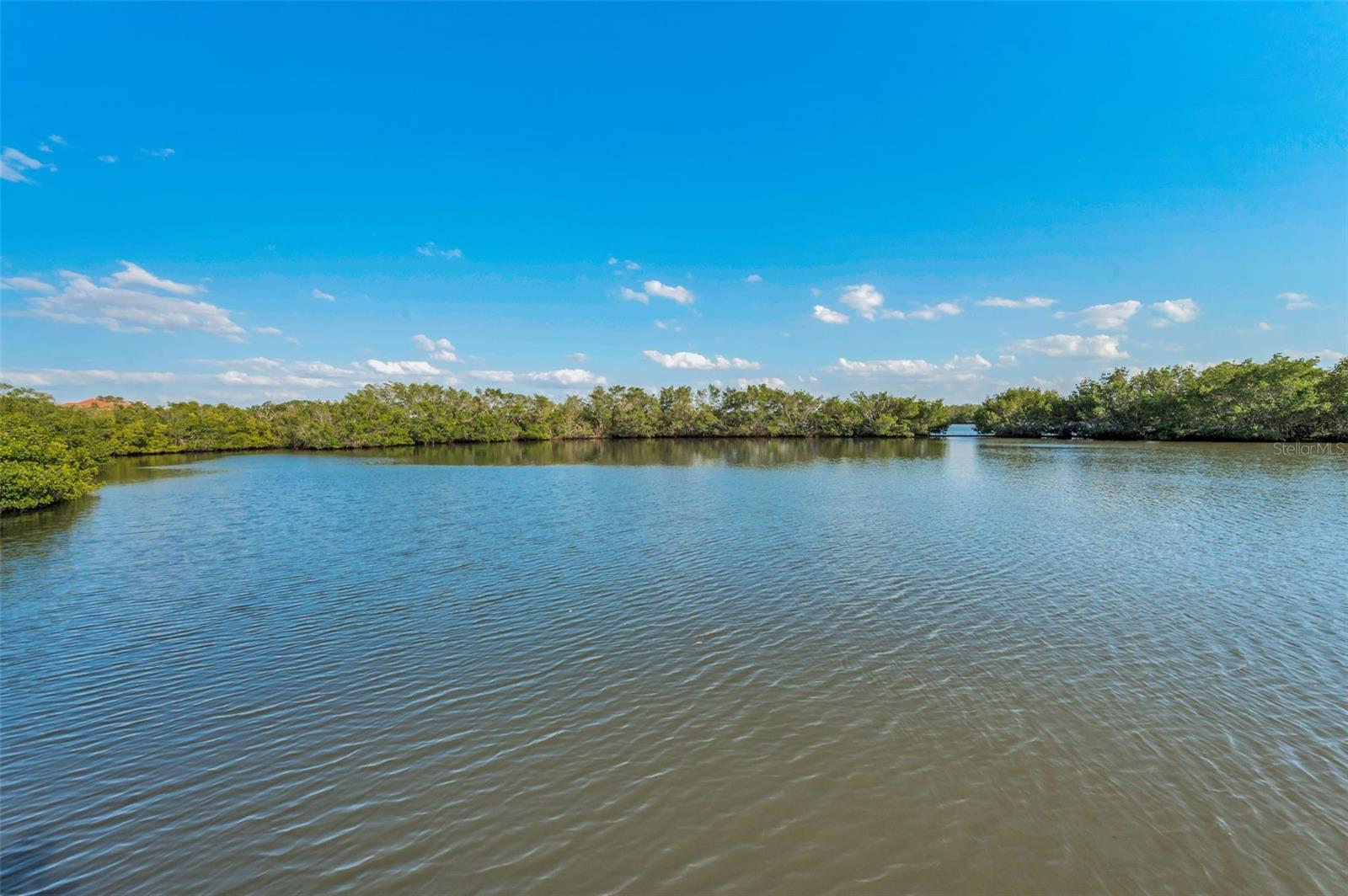 Water in front of the fishing pier