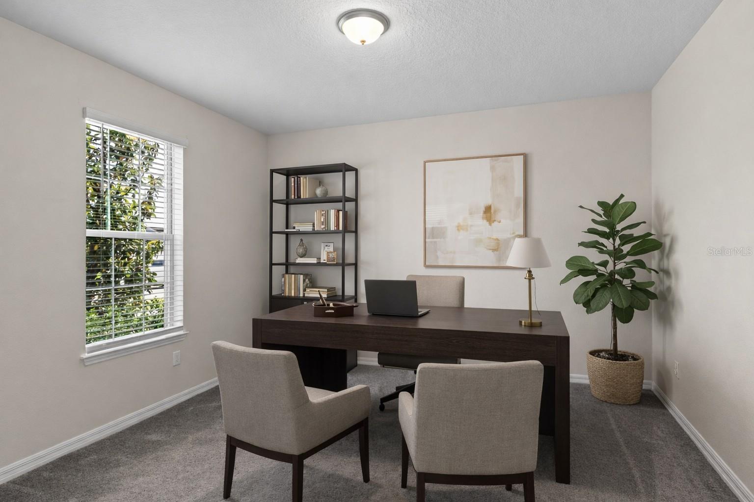 den/home office off foyer