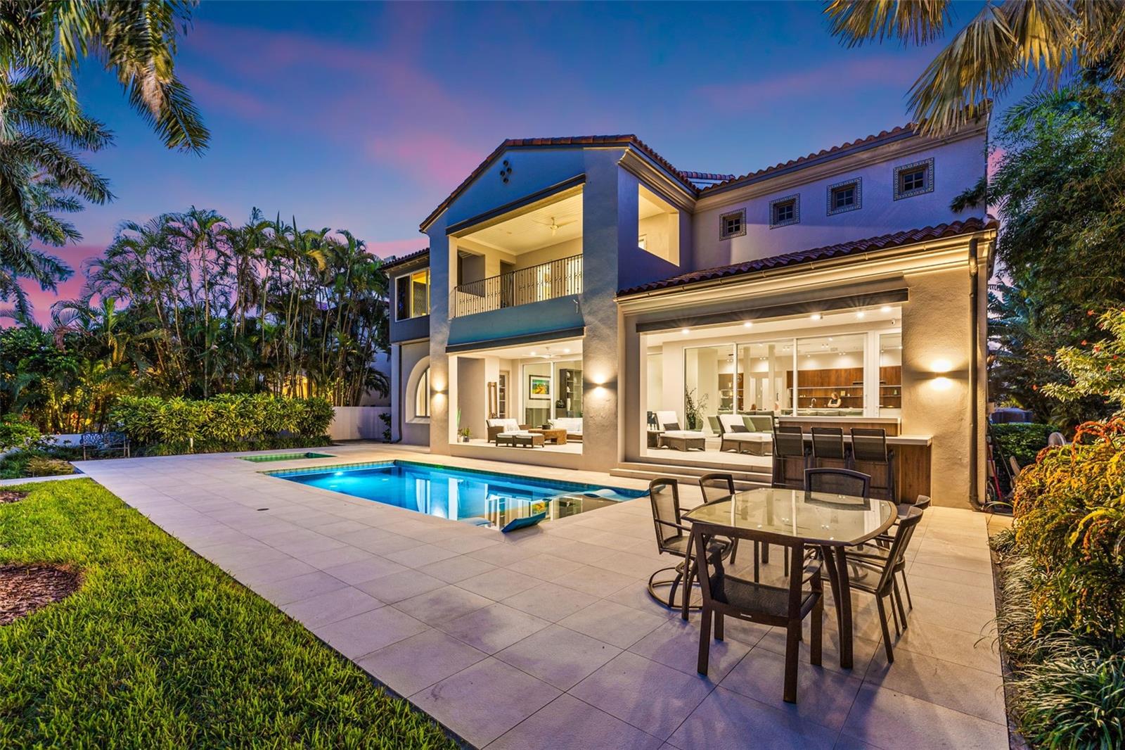 outdoor oasis, with outdoor kitchen