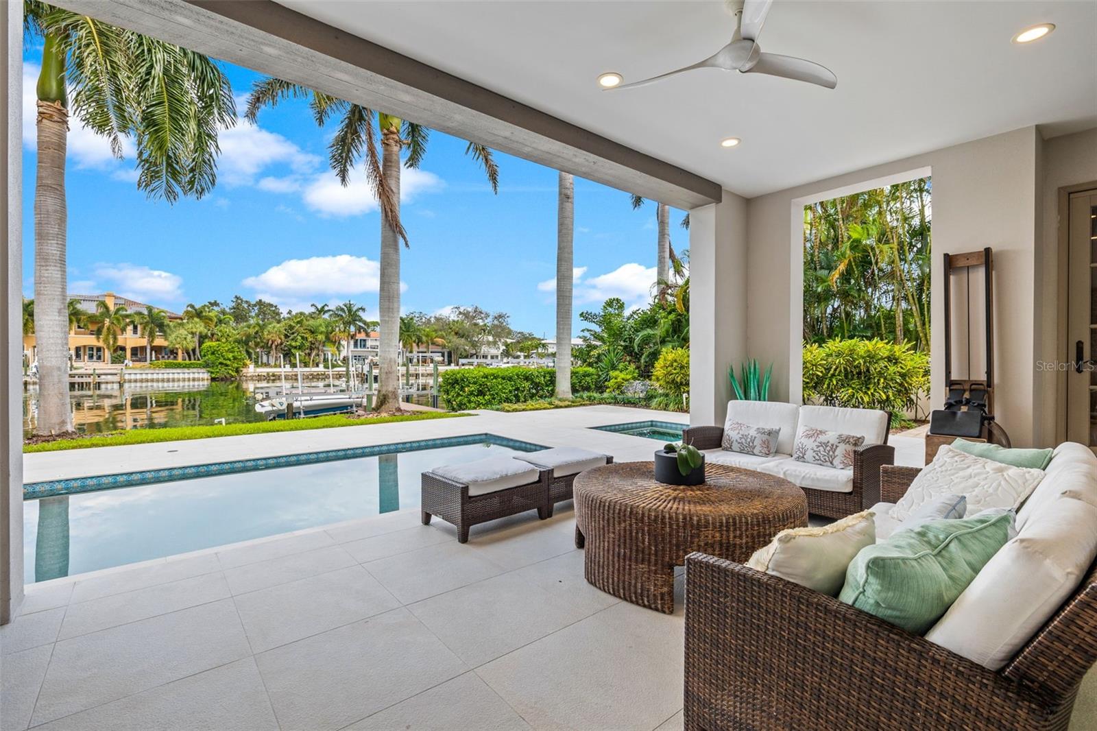 outdoor oasis, with outdoor kitchen