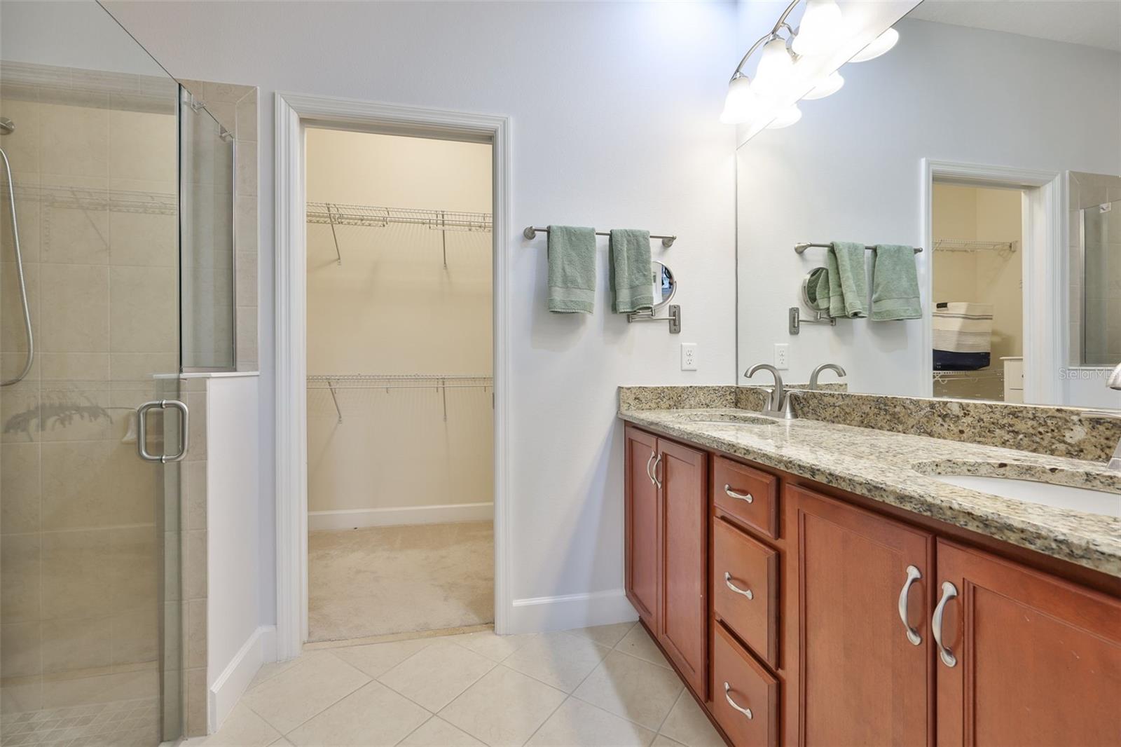 Primary Bathroom looking into the Closet