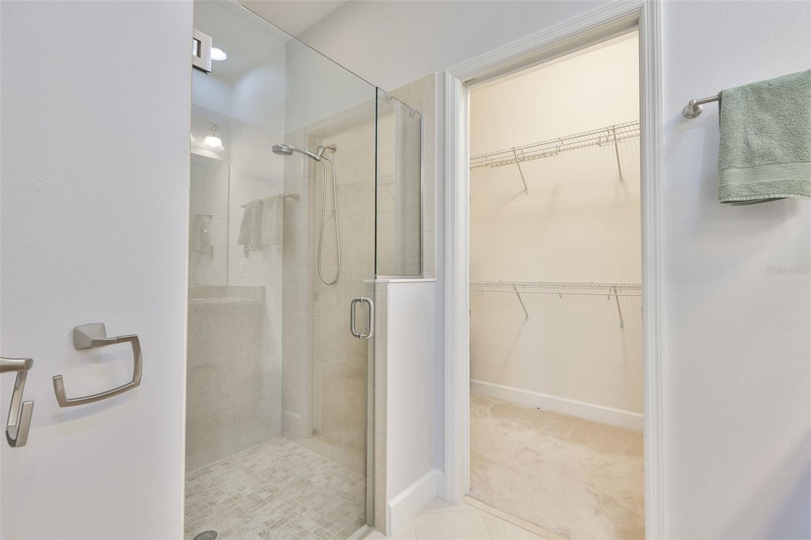 Shower/Walk-in Closet
