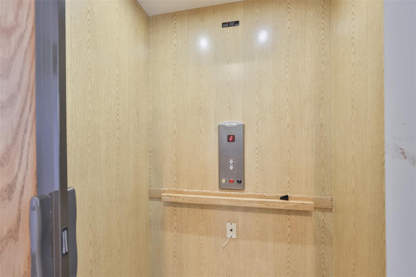 Private elevator pictured.