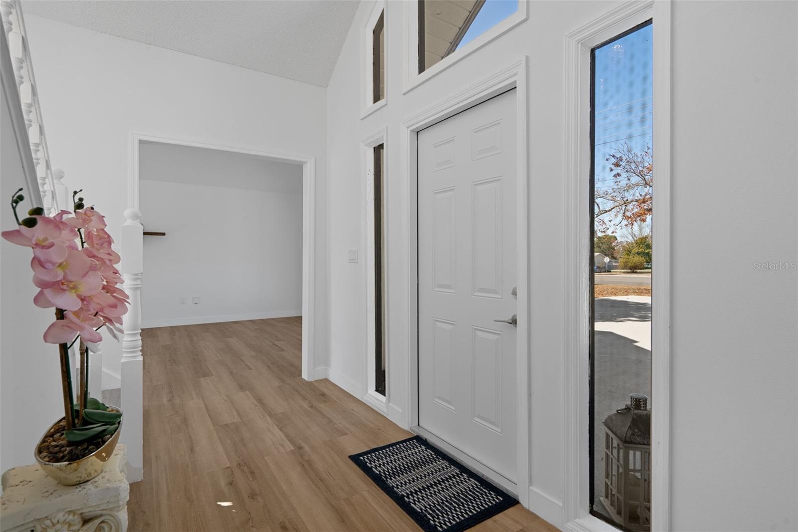 Another View of the Foyer, notice the windows on each side of the door