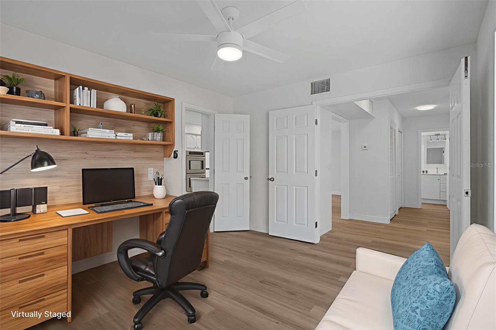 The bonus room can also be used as an office