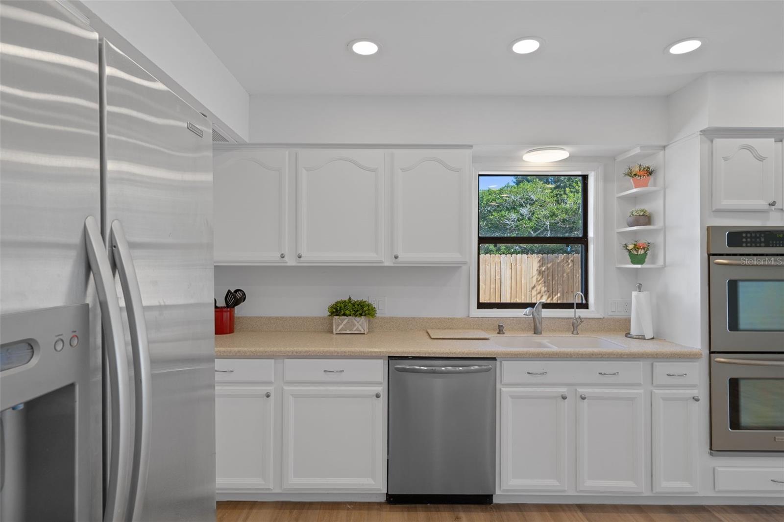 As you do the dishes you can enjoy the view of your backyard