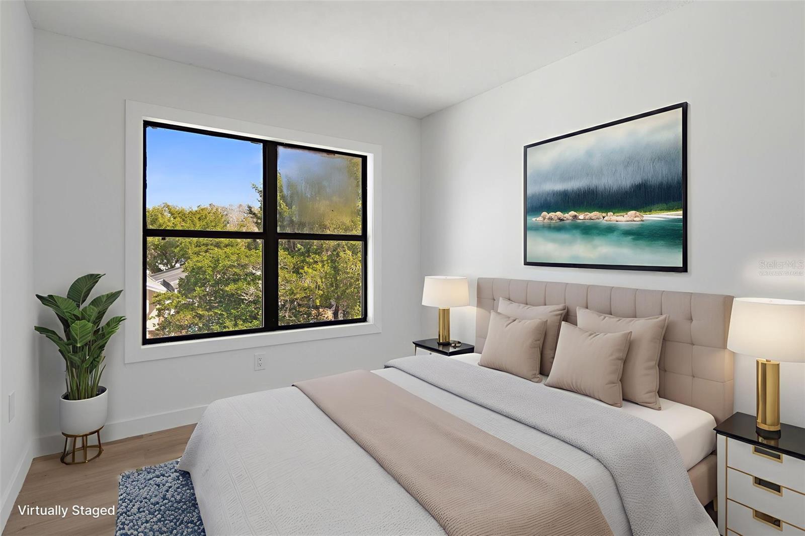 Guest Bedroom one virtually staged