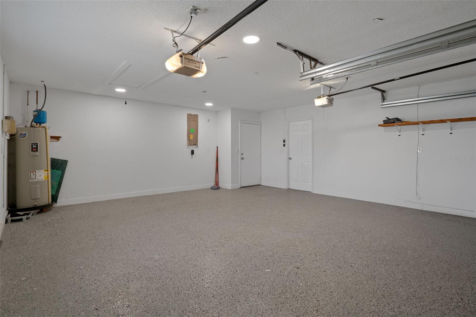 There are two garage door openers