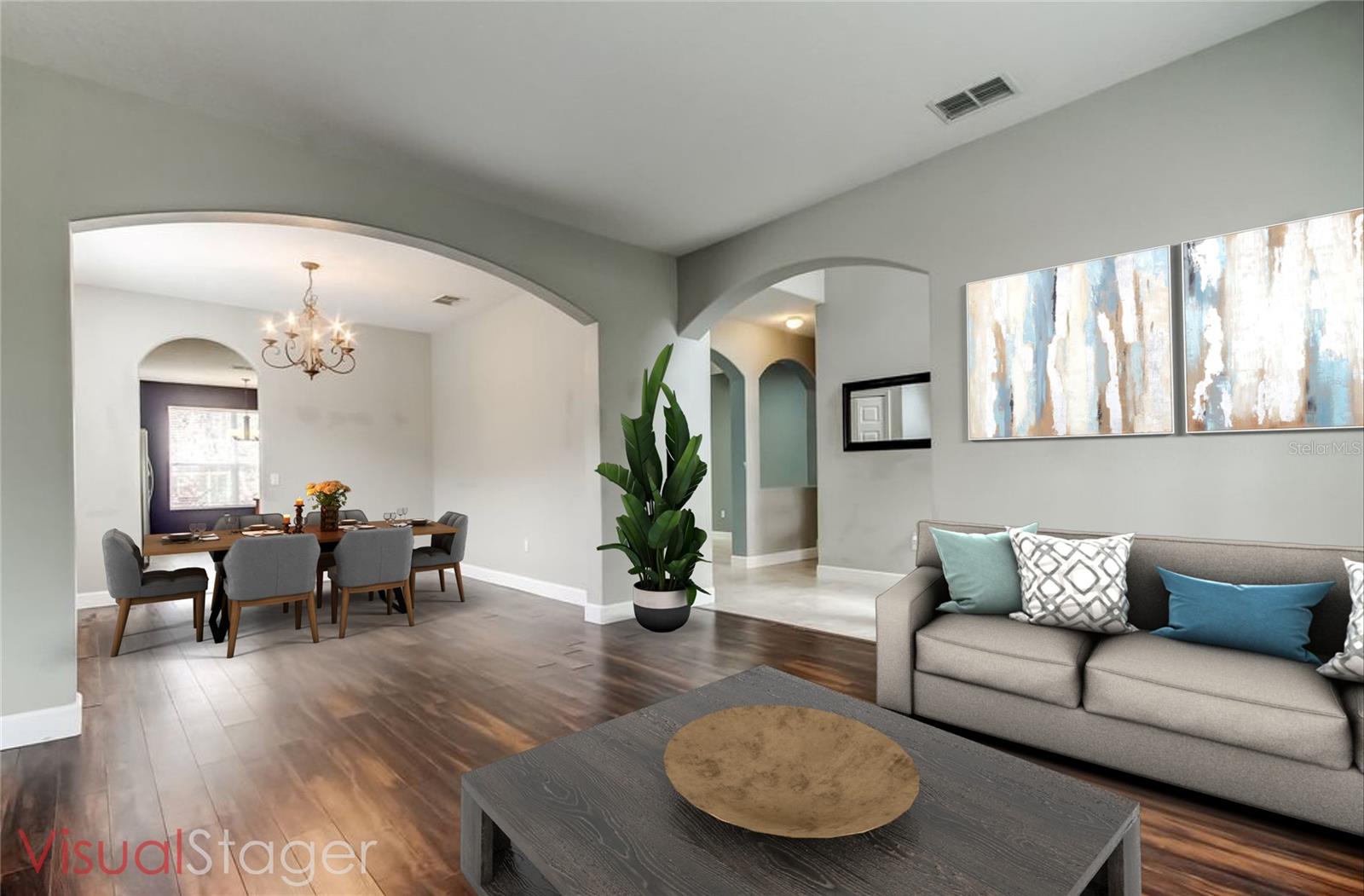 living room/dining room