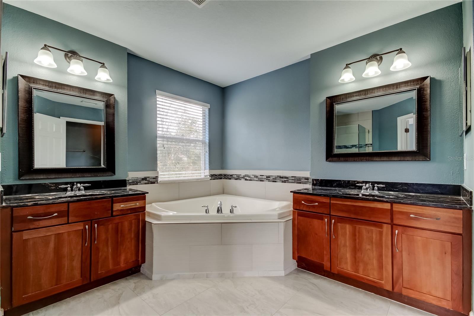 primary bathroom with soaking tub