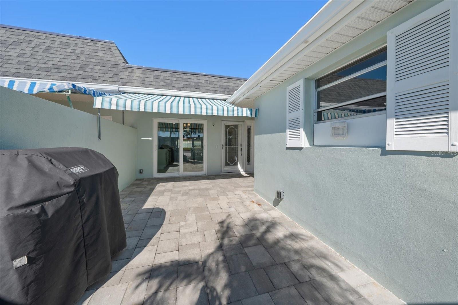 private front patio and new hurricane rated doors