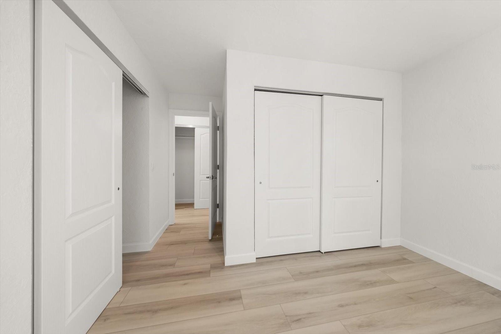 2nd bedroom has 2 closets for plenty of storage