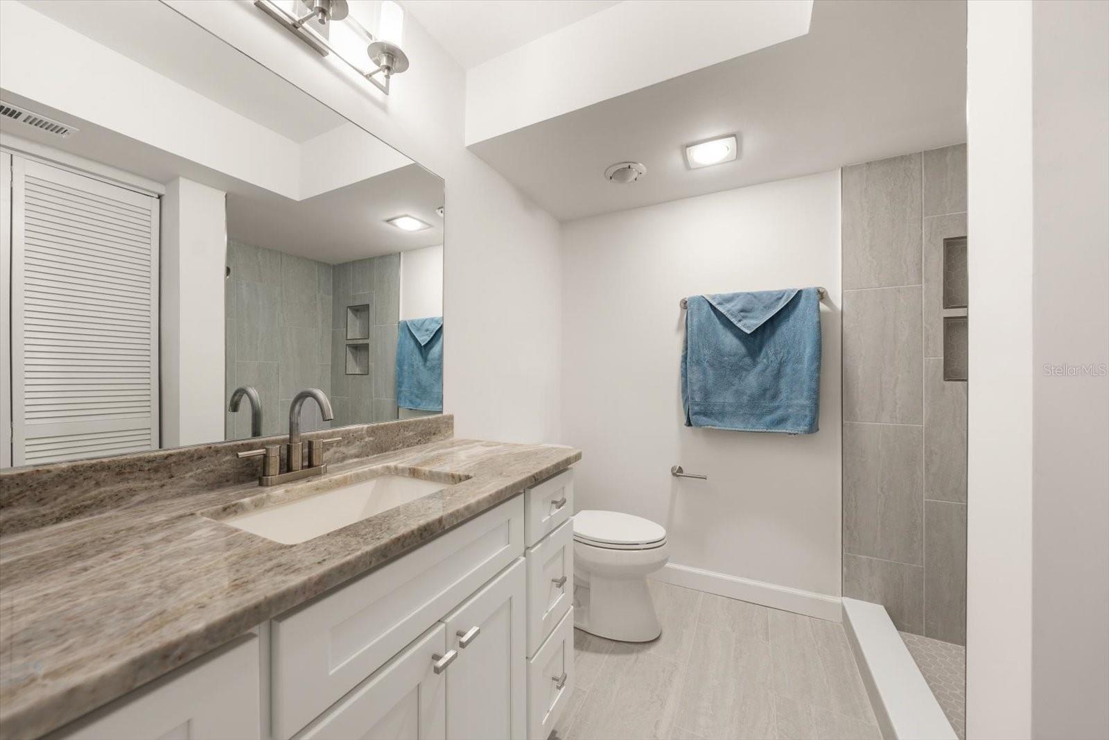 2nd bathroom with large vanity