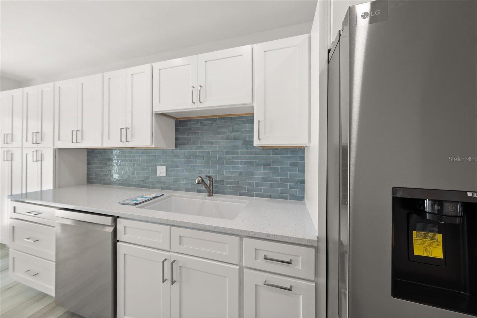 All new kitchen with plenty of cabinets and storage