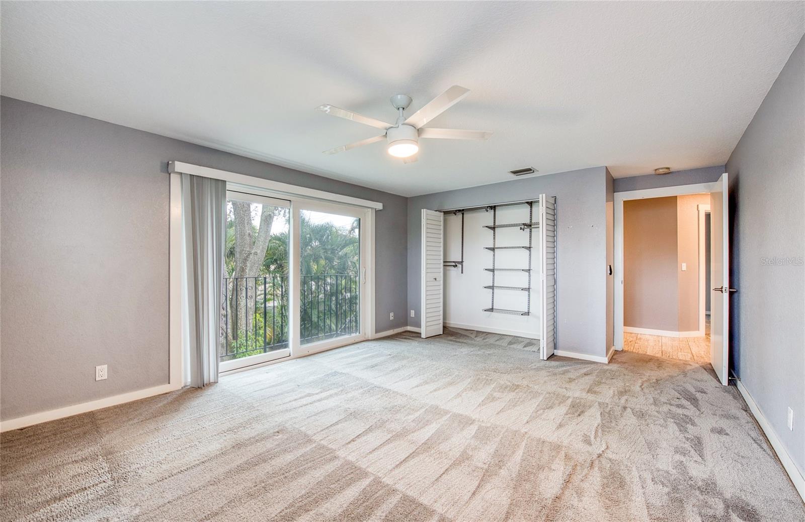 Second Floor Primary Bedroom with rear yard view