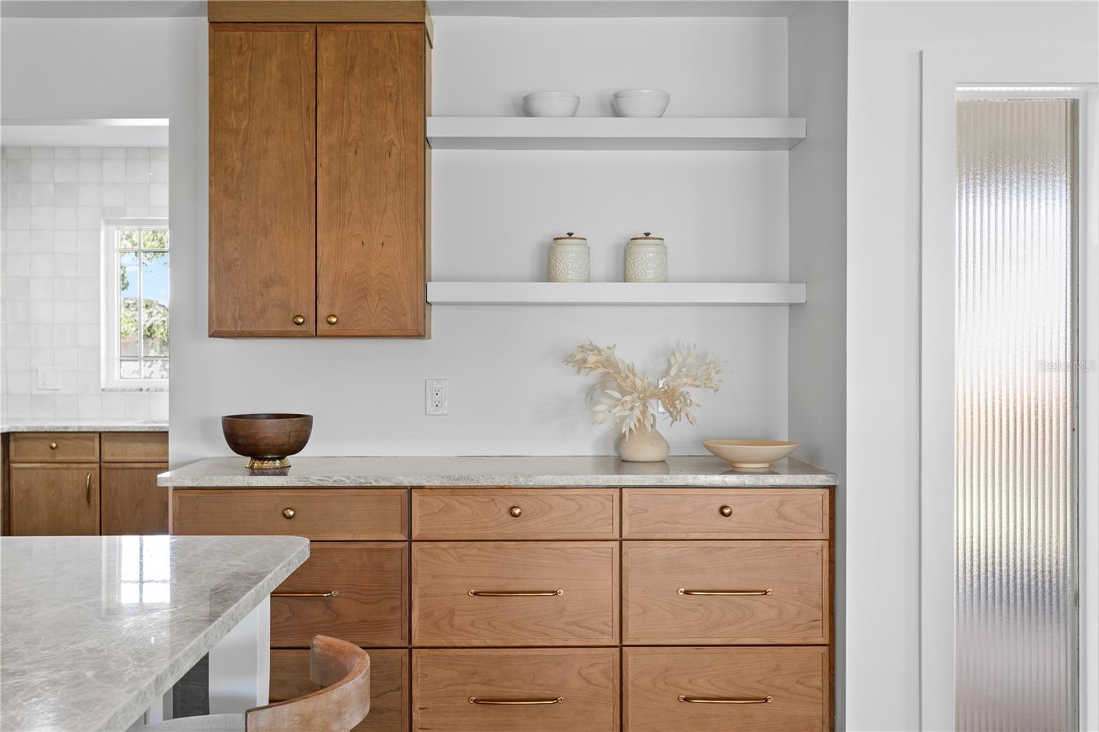 Extra storage/coffee bar