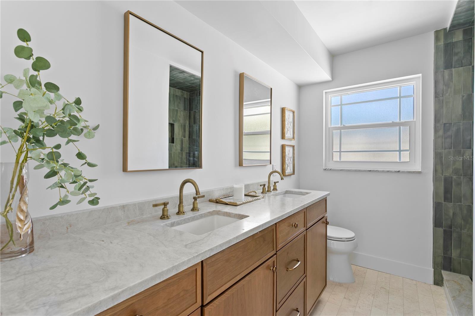 Master ensuite bathroom, double vanity