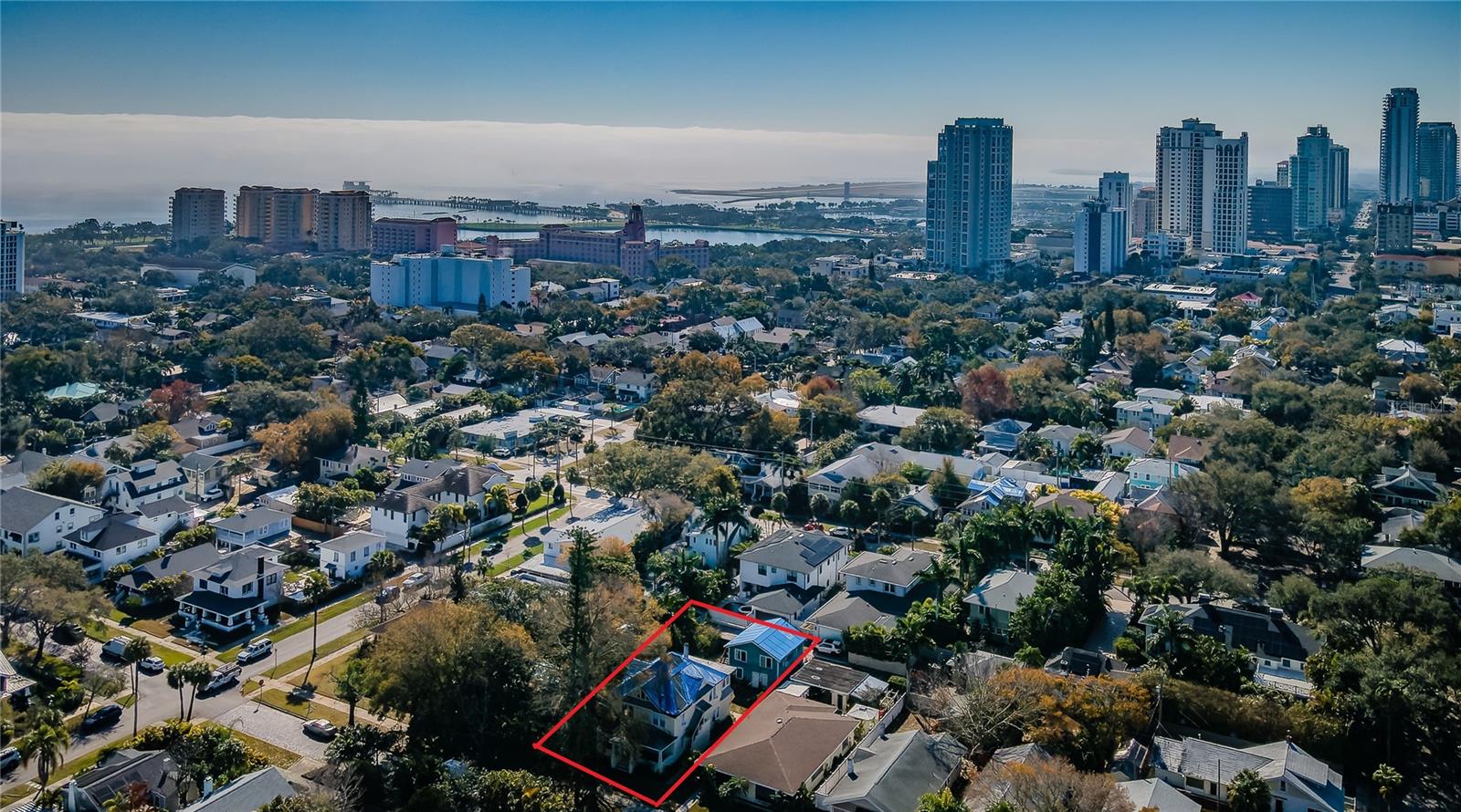 Home outlined in red