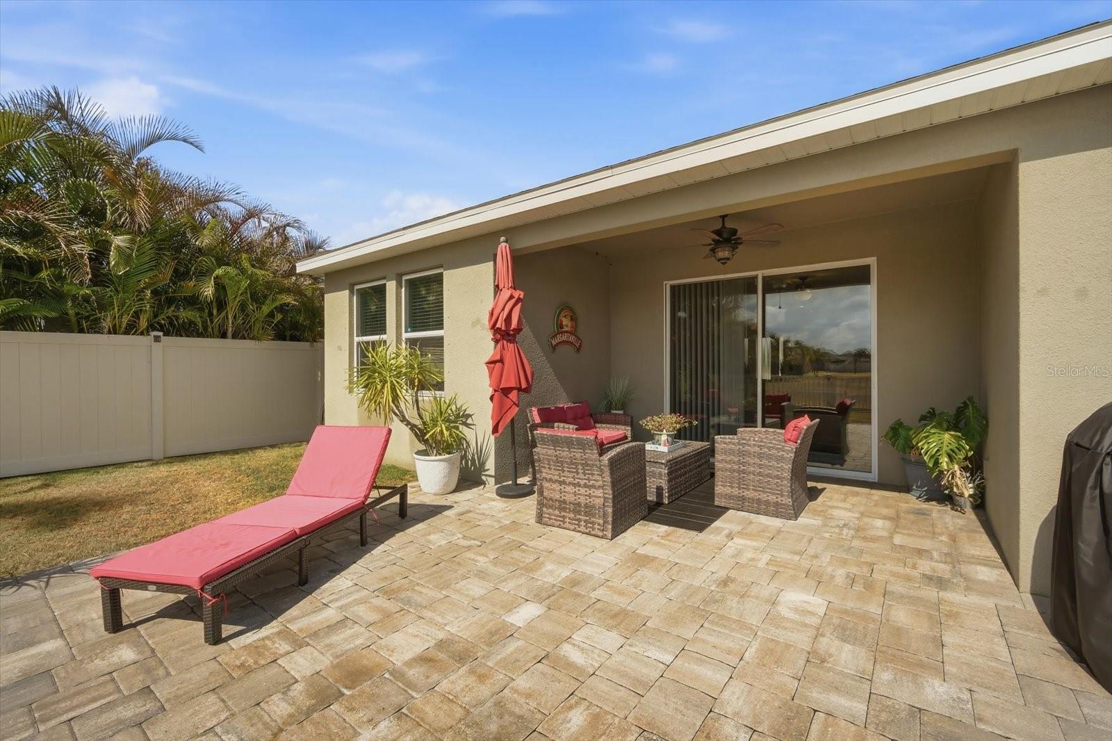 Extended 22' x 13' paver lanai