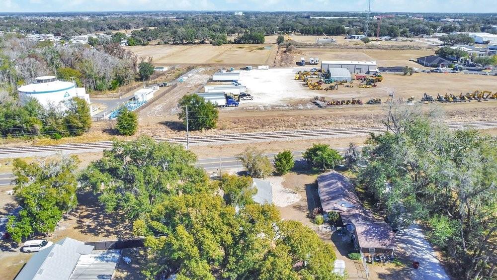 Aerial view from the back