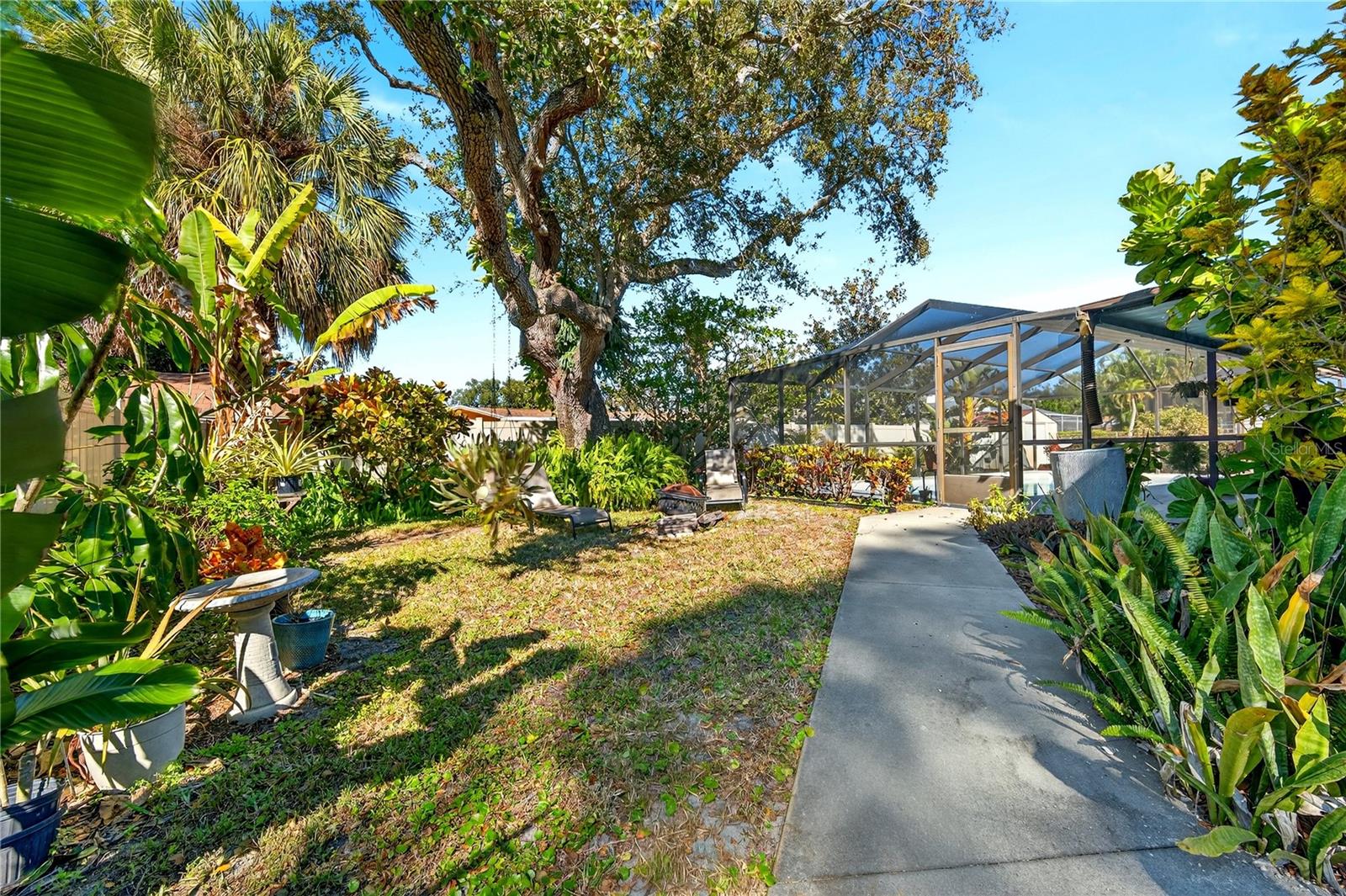 West side of backyard