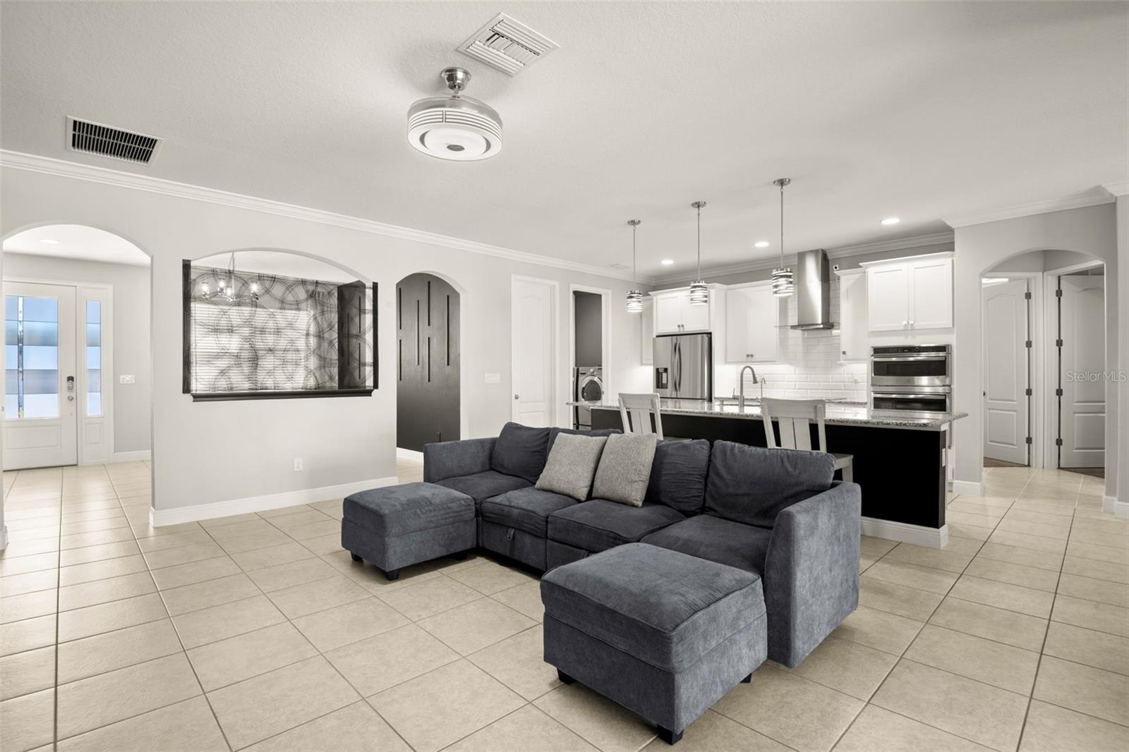 GREAT ROOM - Showing Living Room and Kitchen