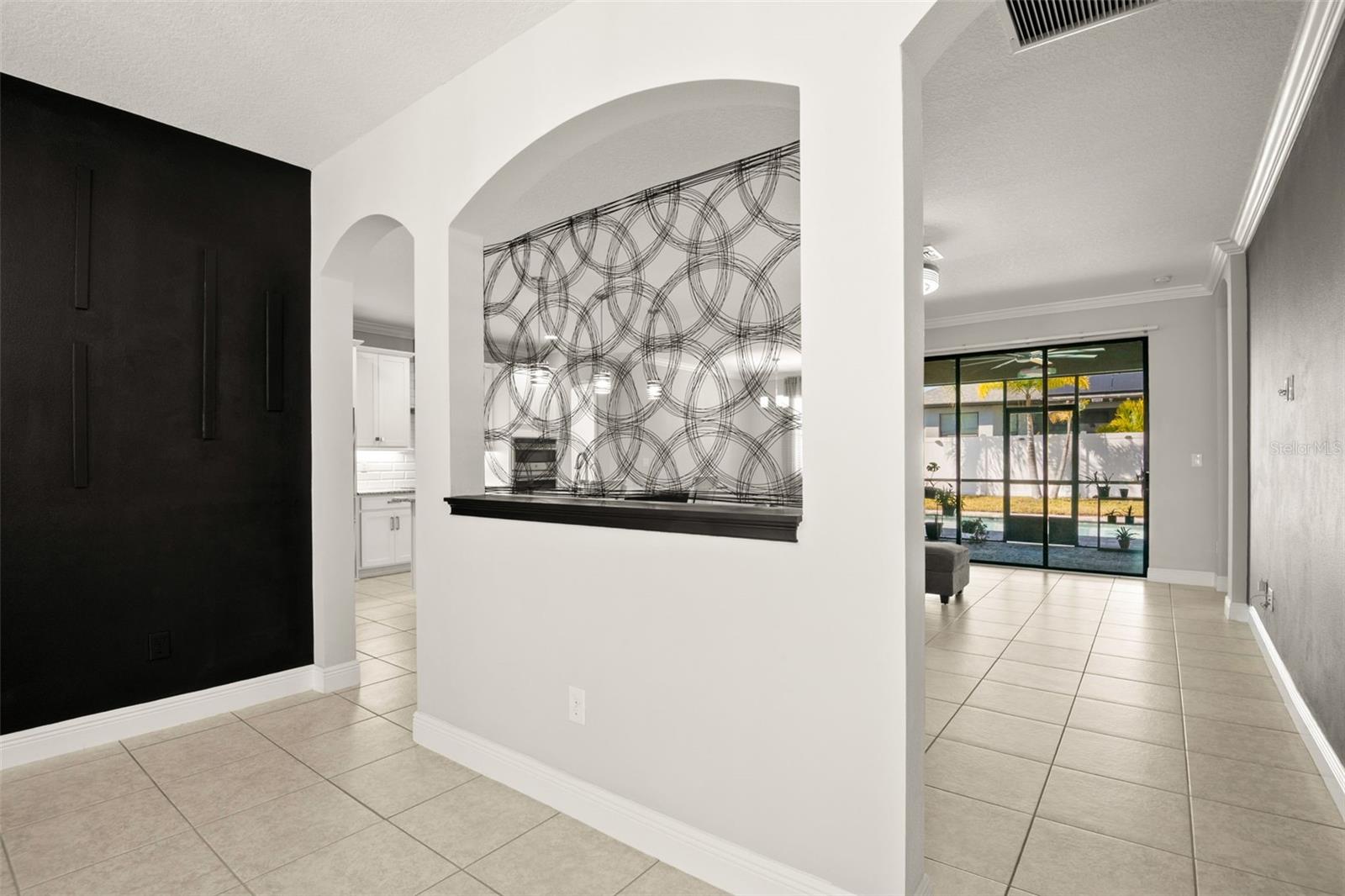 Dining Room and View of Living Room