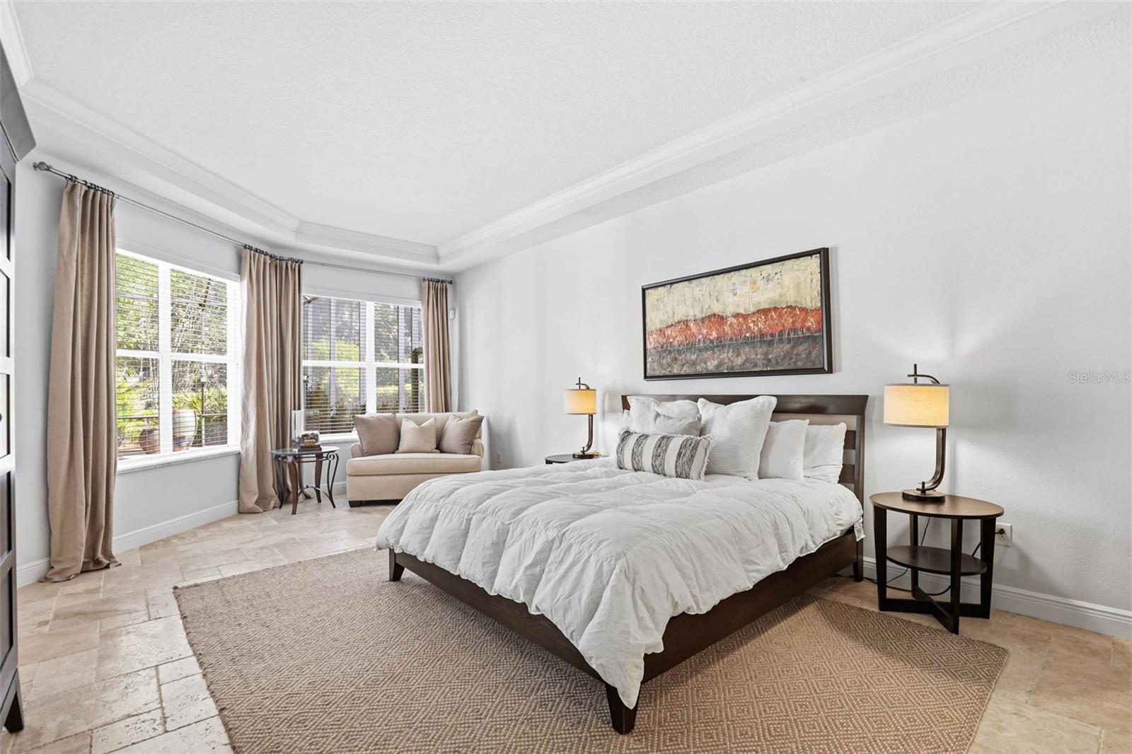 Primary Bedroom-Tray Ceilings With Crown Molding