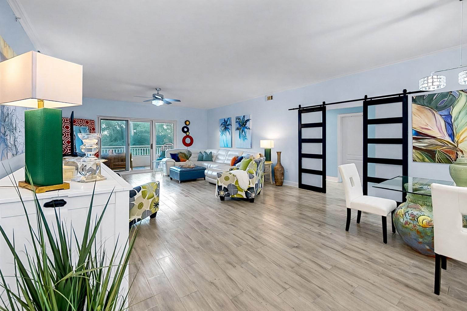 View to Living and Dining area from Kitchen