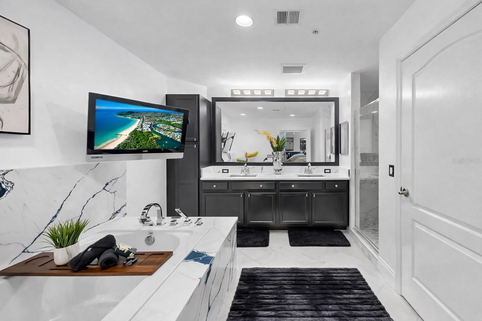 Primary Bathroom with updated quartz
