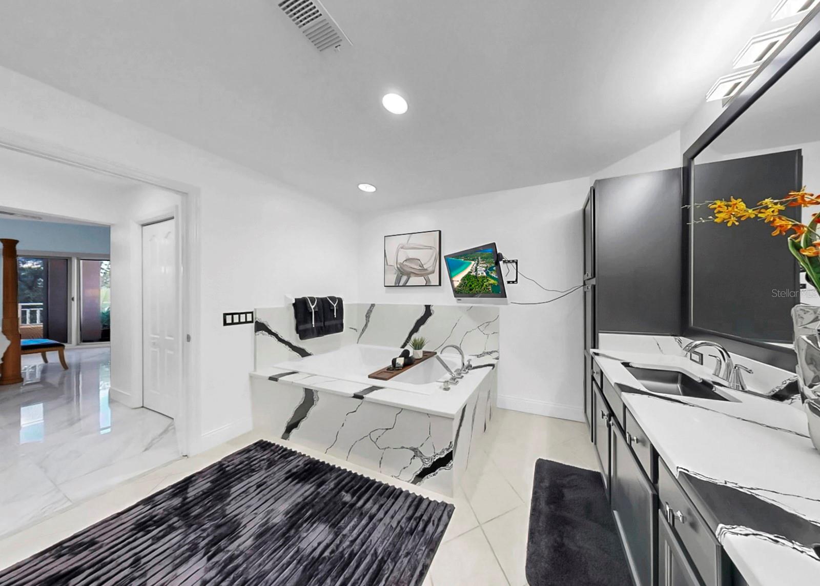 View from Shower to Primary Bath