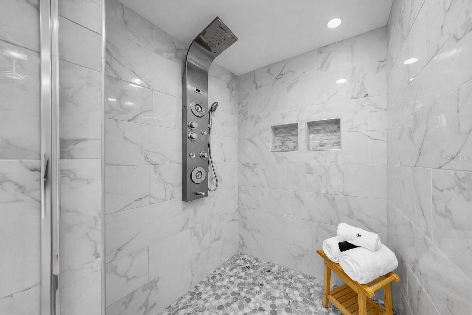 Primary Shower with Rain Shower