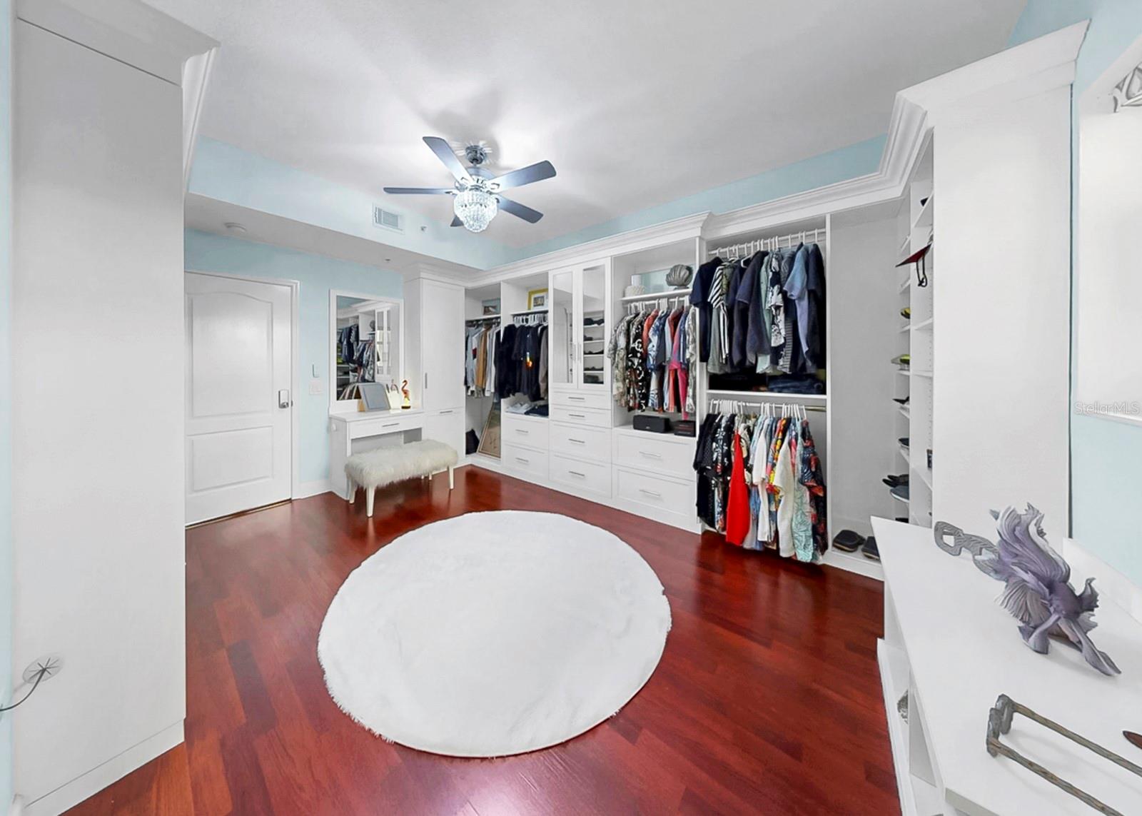 Bedroom 3 currently being used as dressing room closet