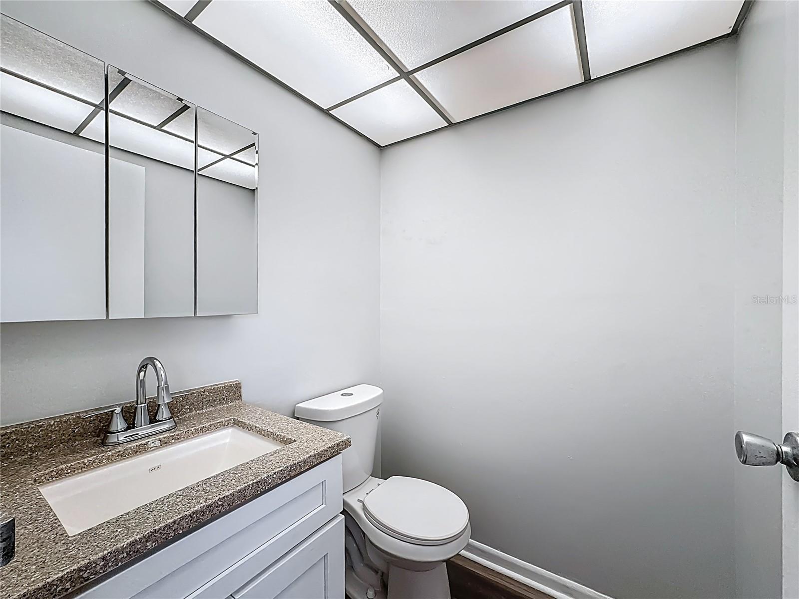 HALF BATH. NEW VANITY