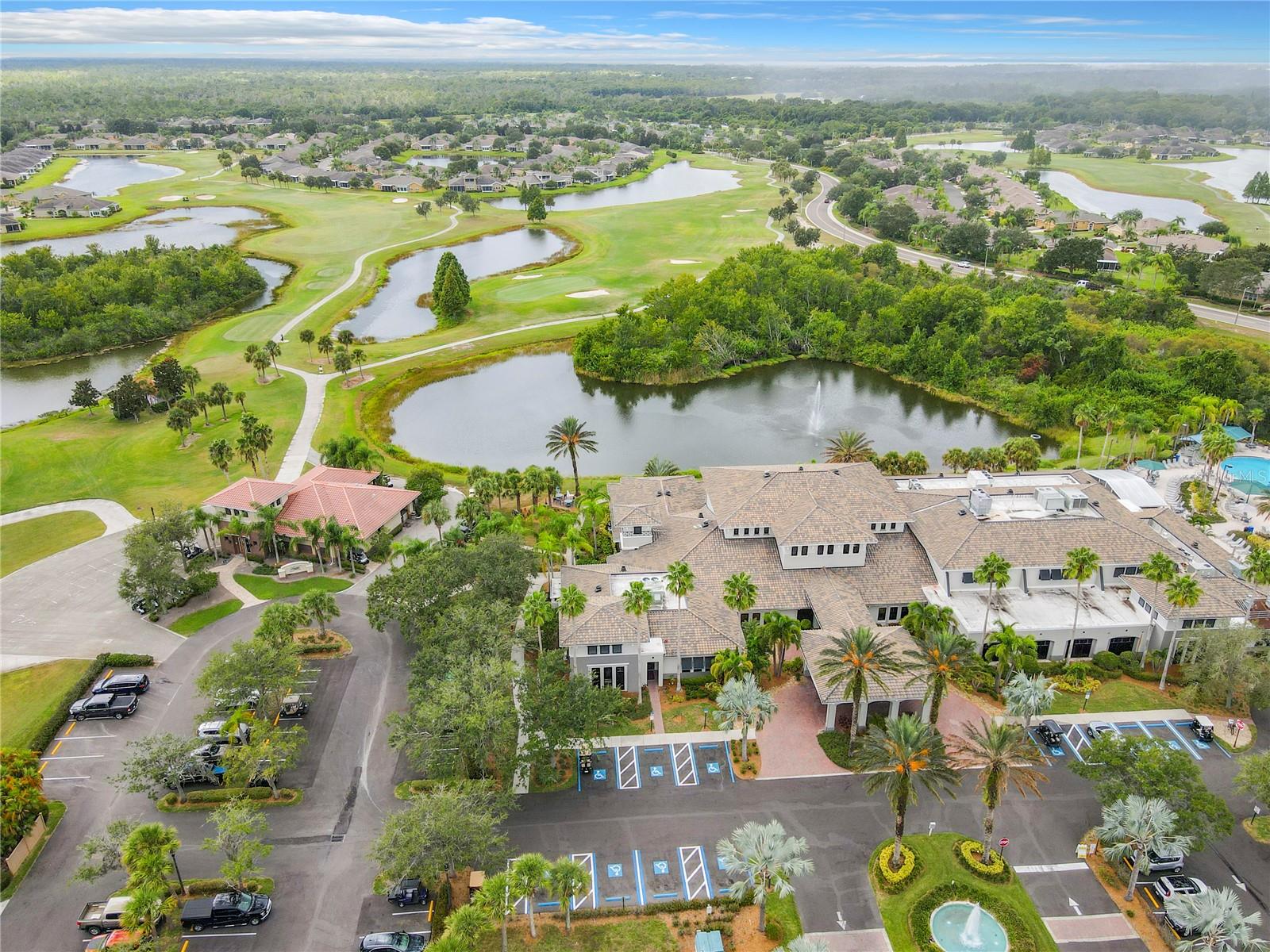 Aerial view south clubhouse and Scepter golf course