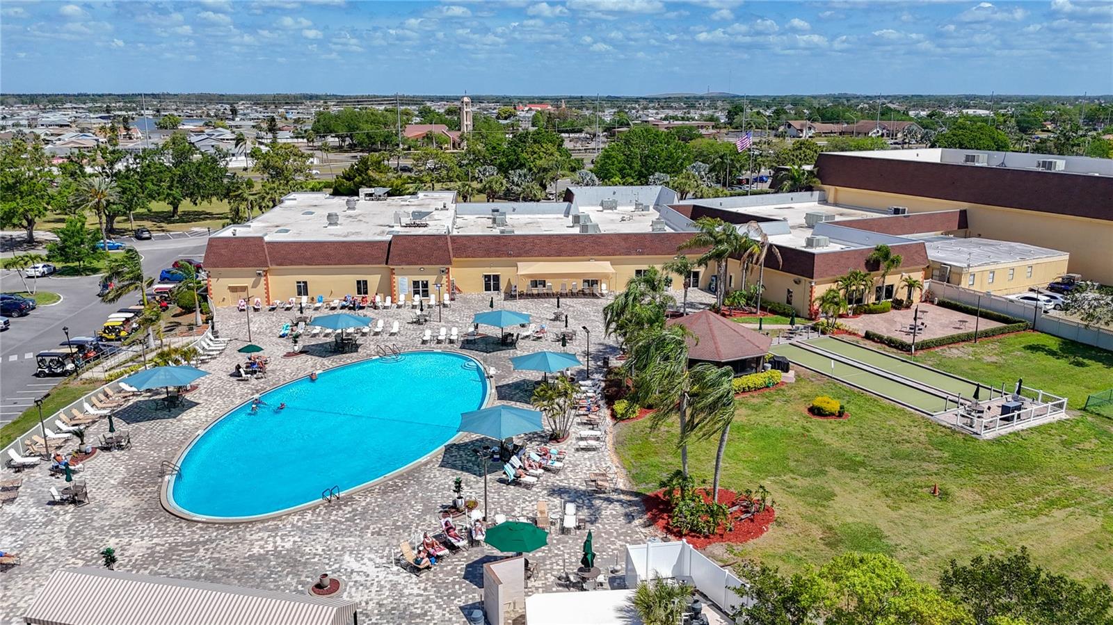 VIEW OF POOL AND CLUBHOUSE
