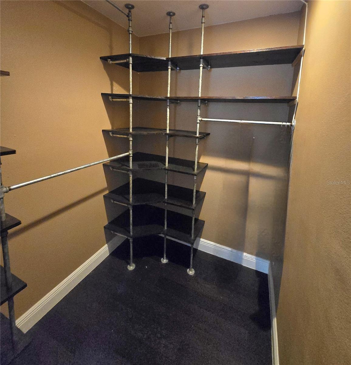 Master closet with custom storage.