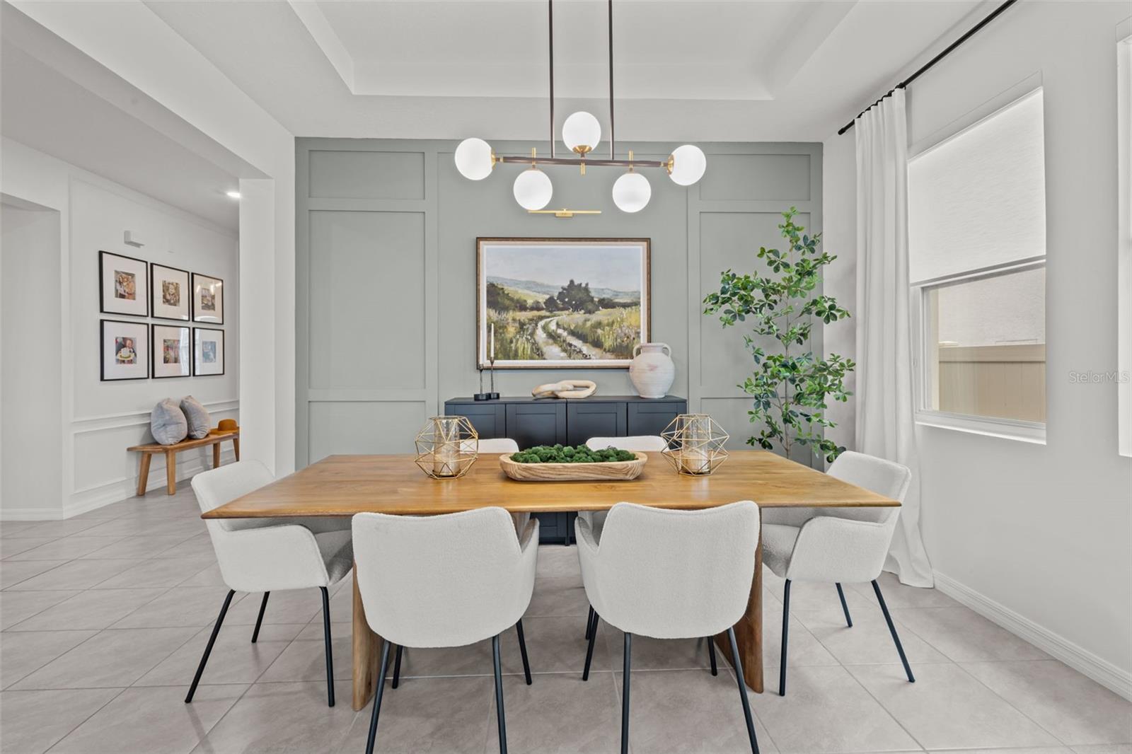 Spacious dining area perfectly positioned within the open floor plan, ideal for everyday meals or hosting family and friends.
