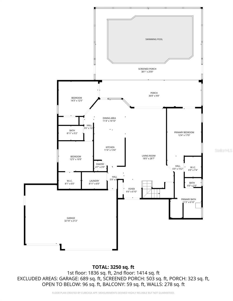 Floor-plan, level one.