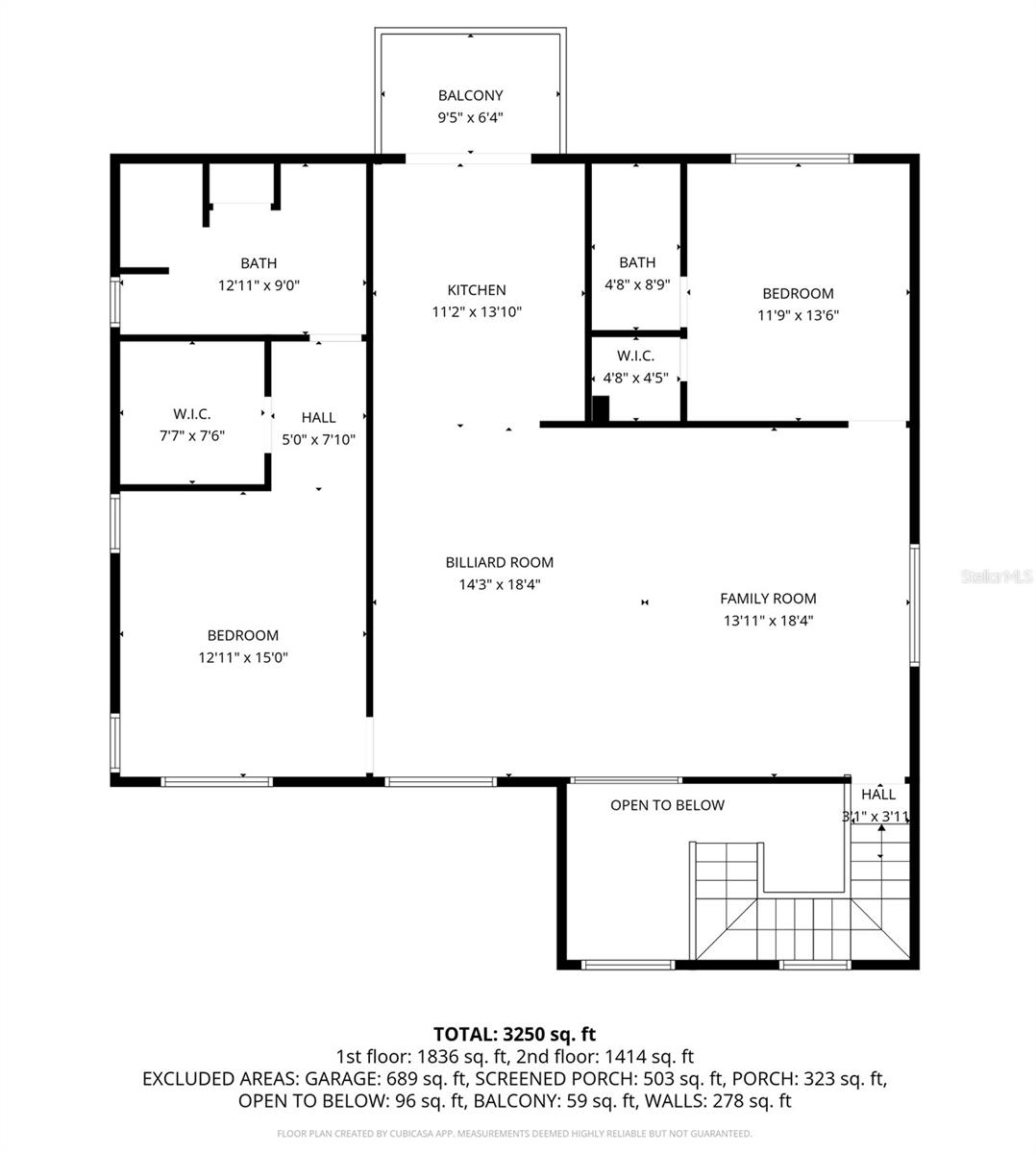 Floor-plan, level two.