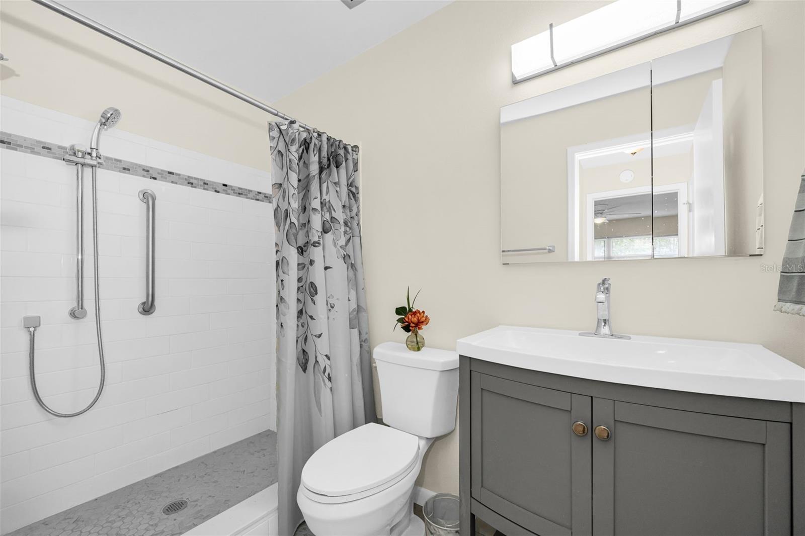 The NEW PRIVATE FULL BATH WITH WALK IN SHOWER!