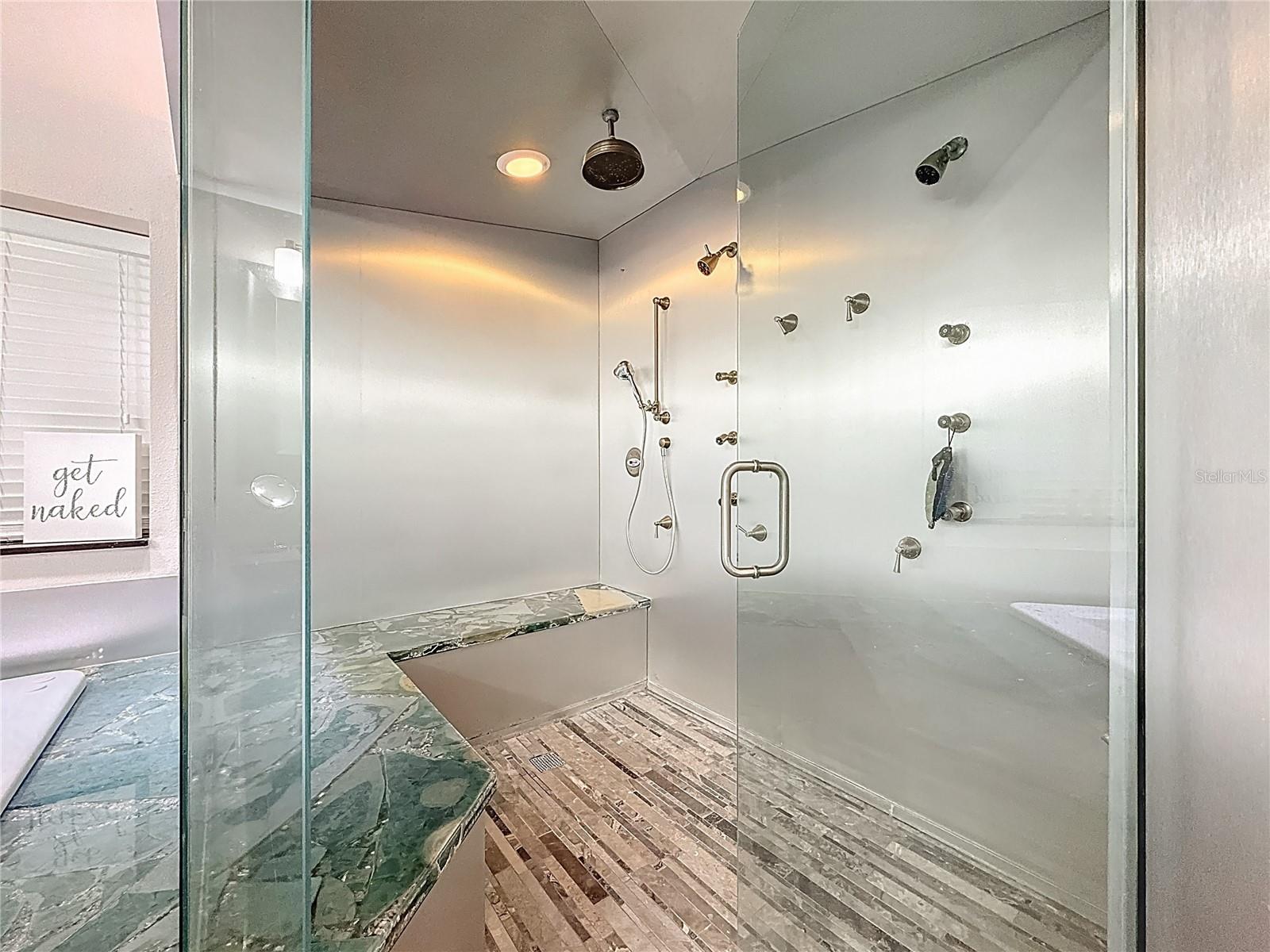 multi-head steam shower in primary bath